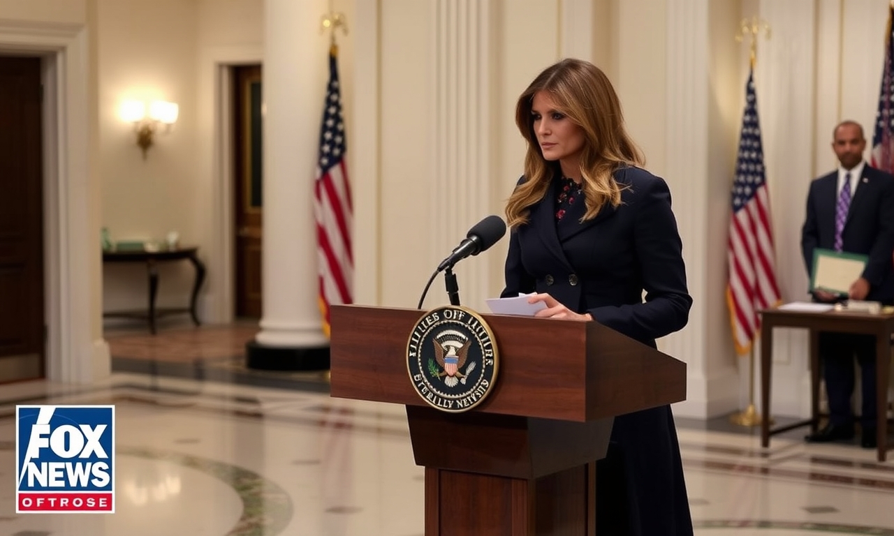 Melania Trump denounces 'lies' connecting her with disgraced financier Jeffrey Epstein in White House event